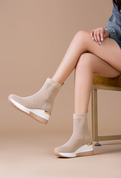 The Stevie Ankle Sock Boot in Blue