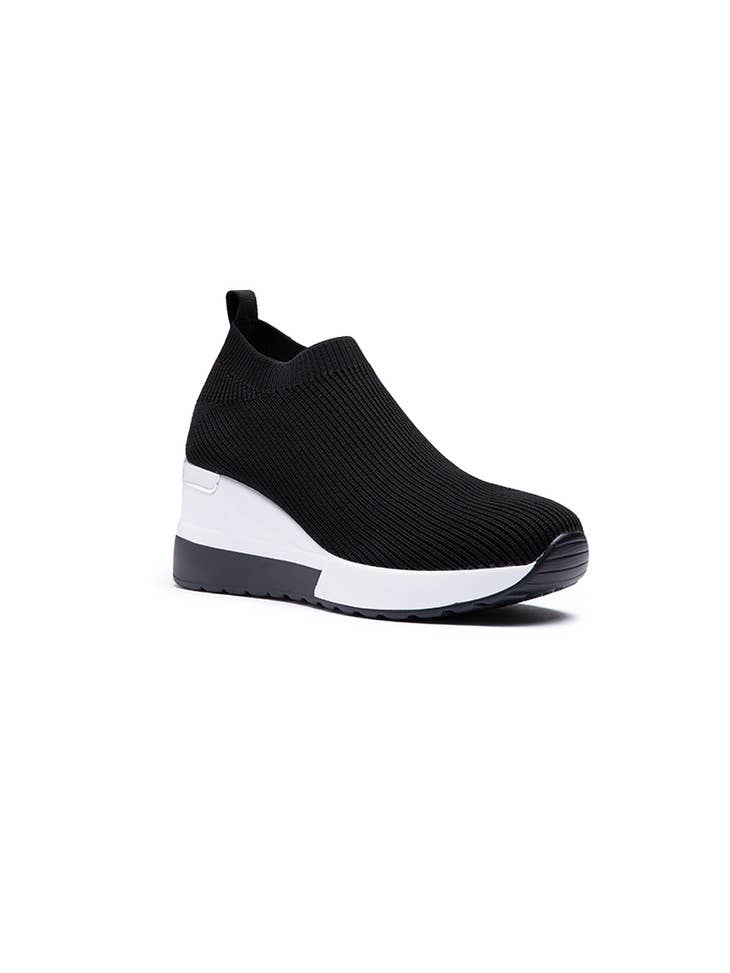 The Stevie Low-cut Sock Shoe in Black – Incandescent