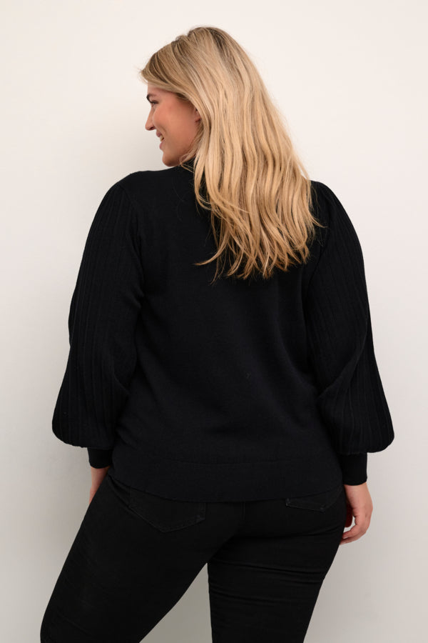 The Hartlyn Curve Sweater -Black