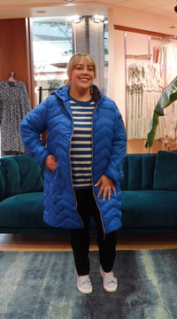 The Ines Puffer Jacket in Bright Blue