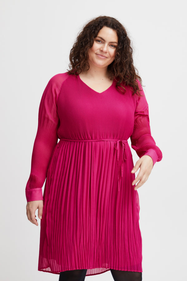 The Holly Curve Dress in Berry