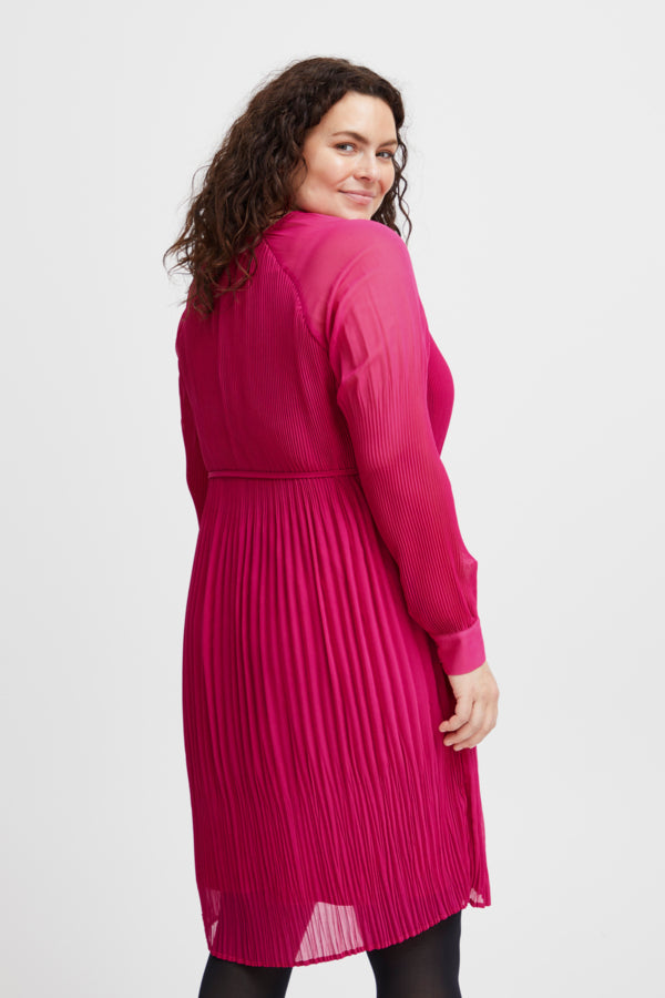 The Holly Curve Dress in Berry
