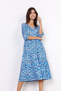 The Felicity Dress- Blue Combi