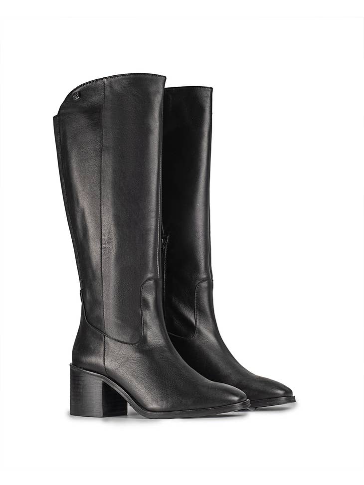 The Priscilla Black Leather Boot