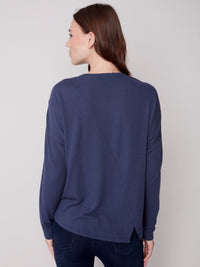 The Candace Top in Navy