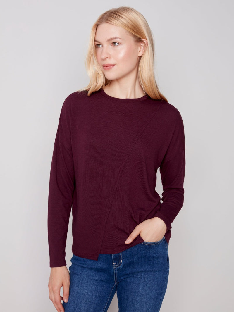 The Candace Top in Wine