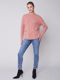 The Jade Sweater in Rose