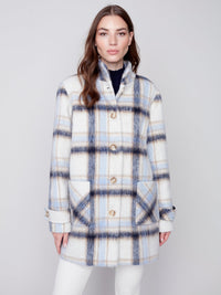 The Roxy Jacket in Icy Blue Plaid