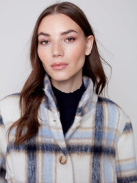 The Roxy Jacket in Icy Blue Plaid