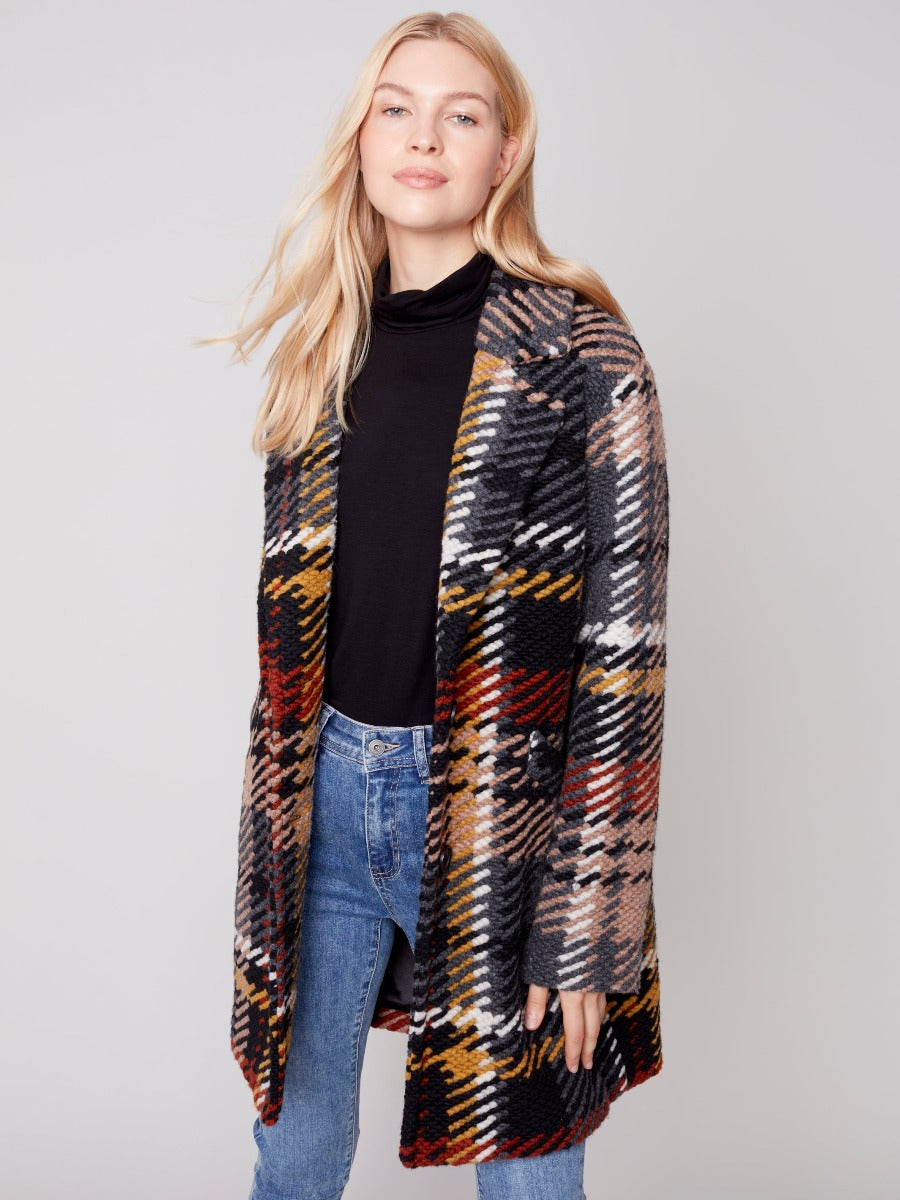 The Stevie Jacket in Gold Plaid