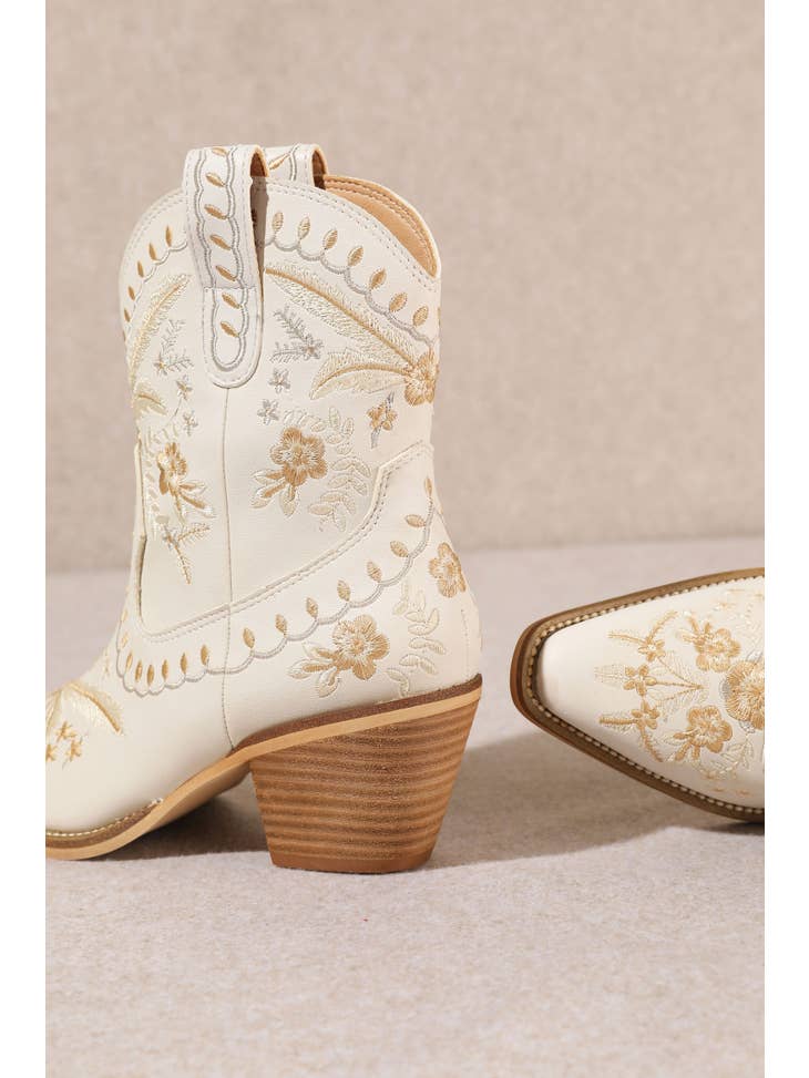 The Stella Cowboy Boot in White