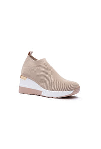 The Stevie Low-cut Sock Shoe in Taupe