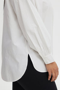 The Edith Curve Blouse in White