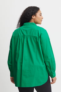 The Edith Curve Blouse in Green