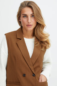 The Melina Vest in Toffee