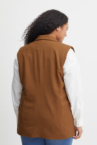 The Melina Curve Vest in Toffee