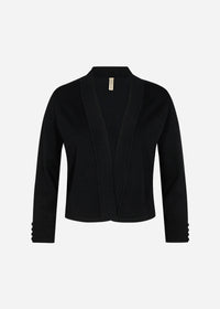 The Bess Cropped Cardigan in Black