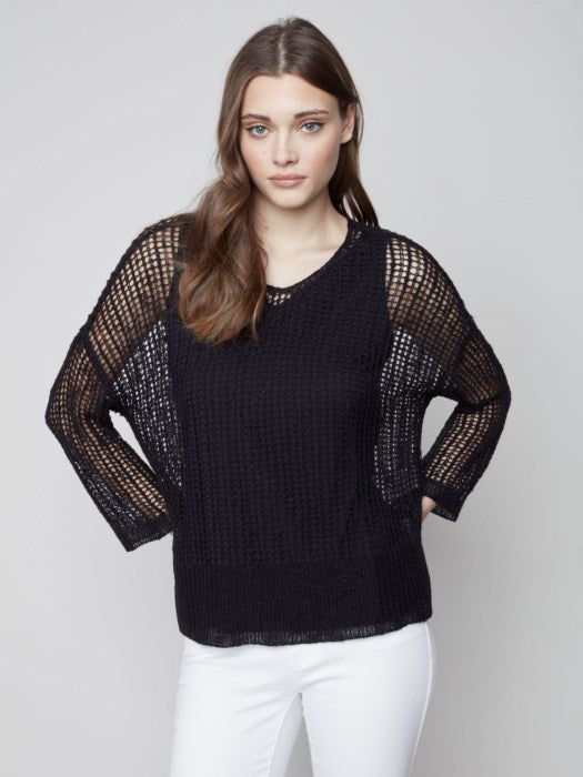 The Harlow Knit Top in Black