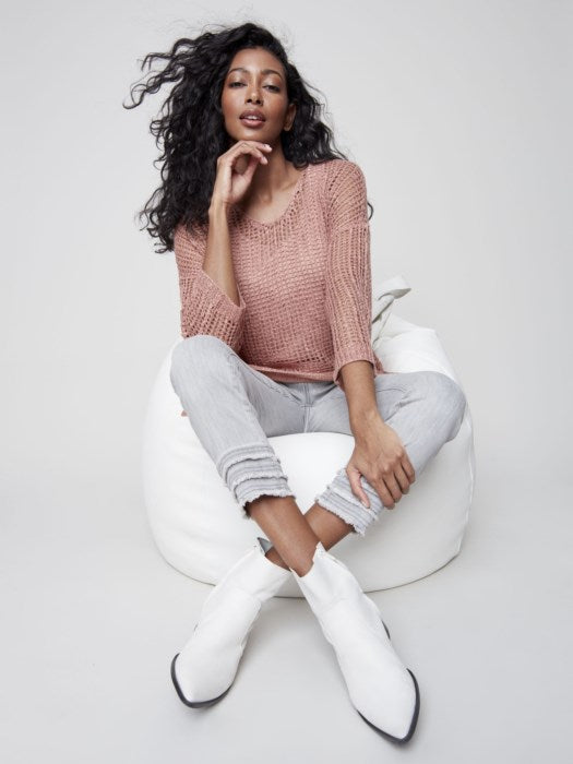 The Harlow Knit Top in Nougat