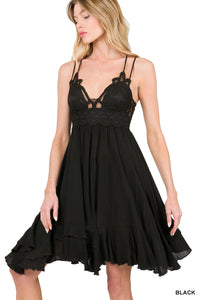 The Jolie Lace Dress in Black