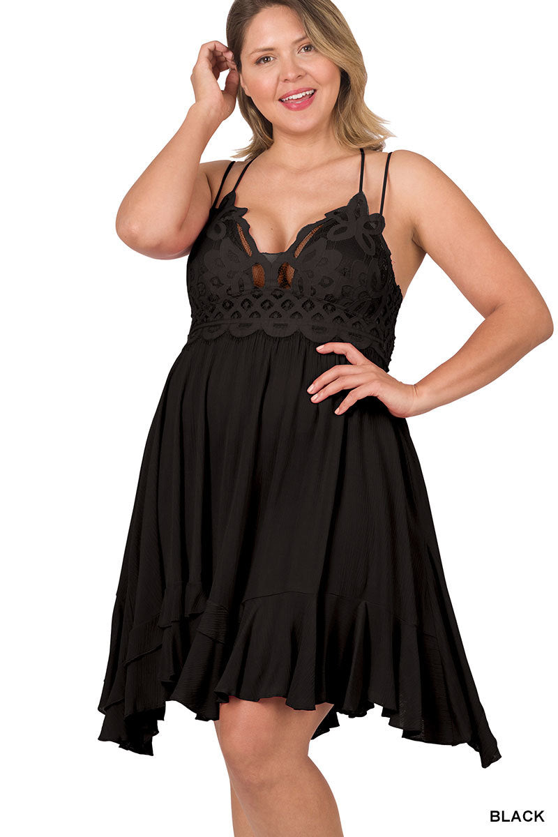 The Jolie Lace Dress in Black
