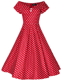 The Lily Red & White Polka Dot Dress