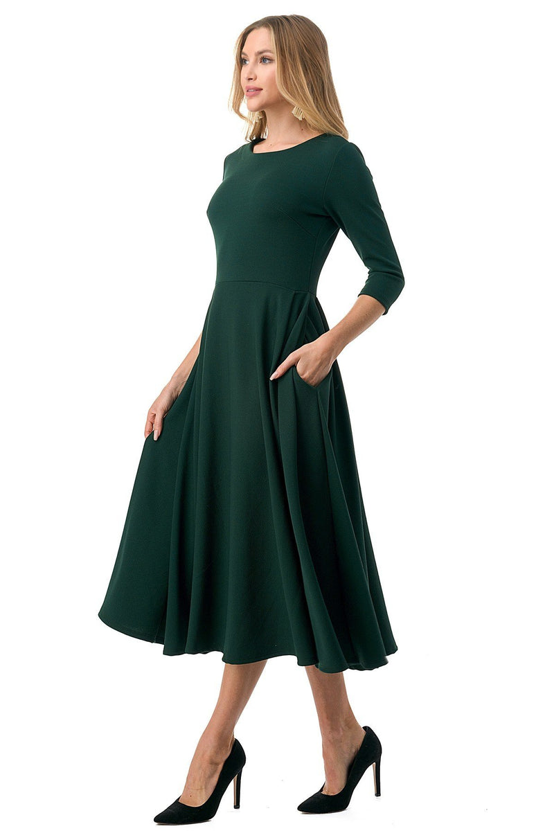 The Adira Dress - Hunter Green