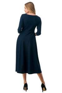 The Adira Dress - Navy Blue